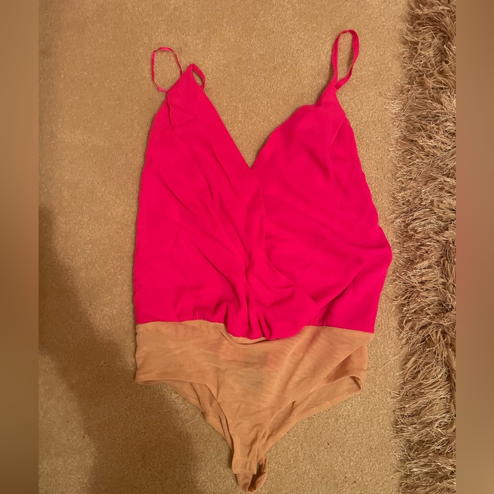 lulu’s neon pink bodysuit